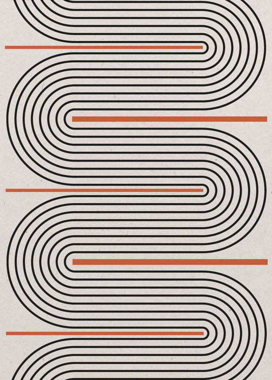 Curved Rhythm Lines | Poster