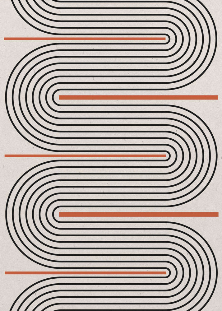 Curved Rhythm Lines | Canvas