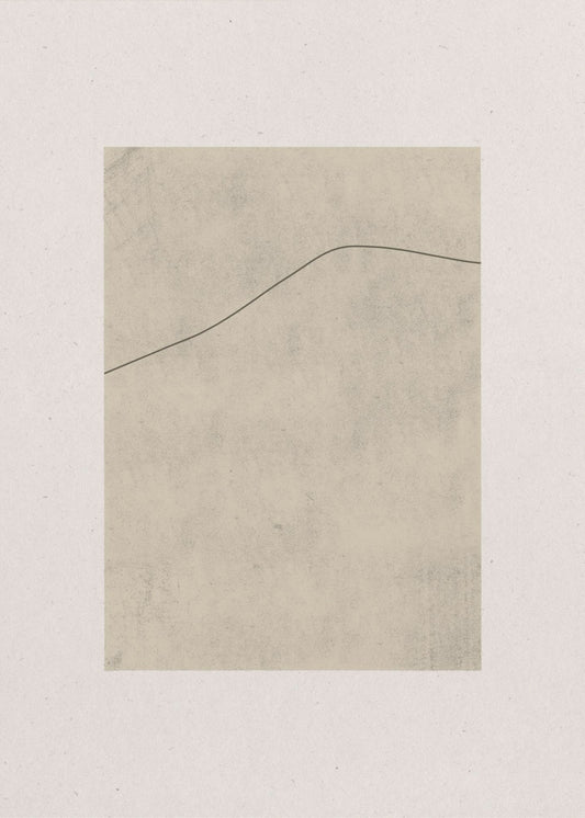 Line on Whispered Beige | Poster