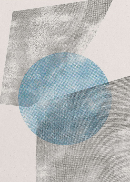 Blue Geometric Modern Object | Canvas