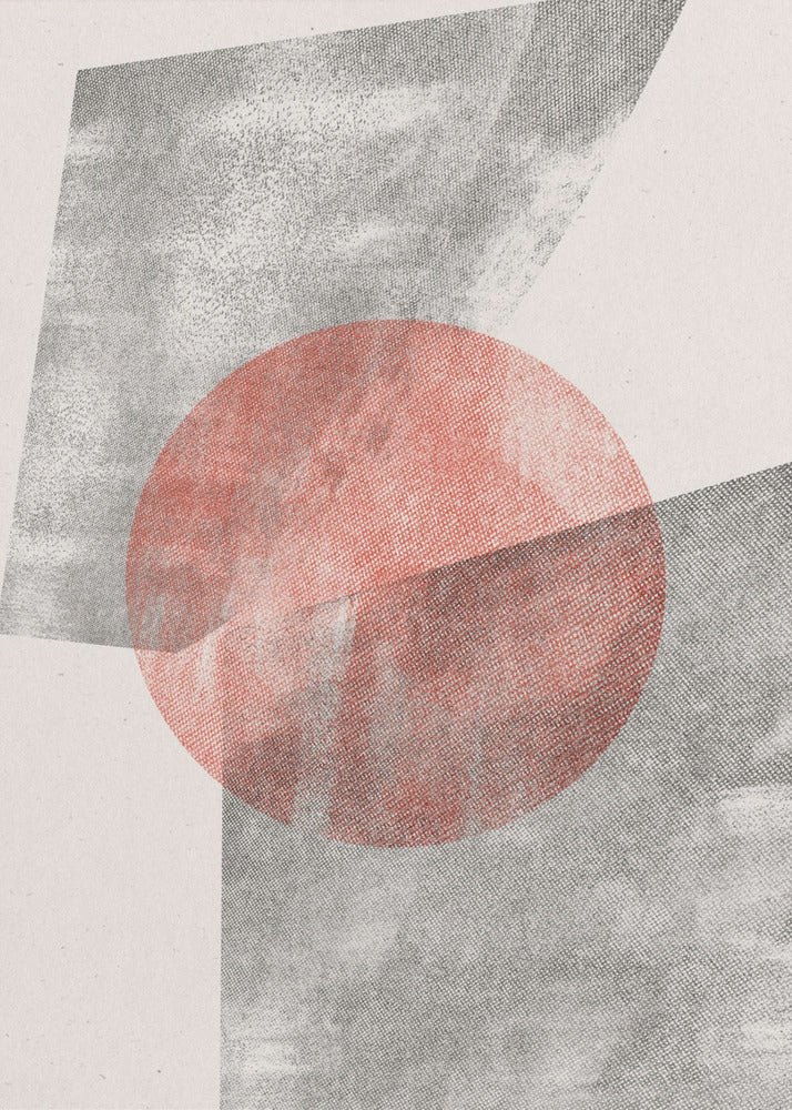 Red Geometric Modern Object | Poster