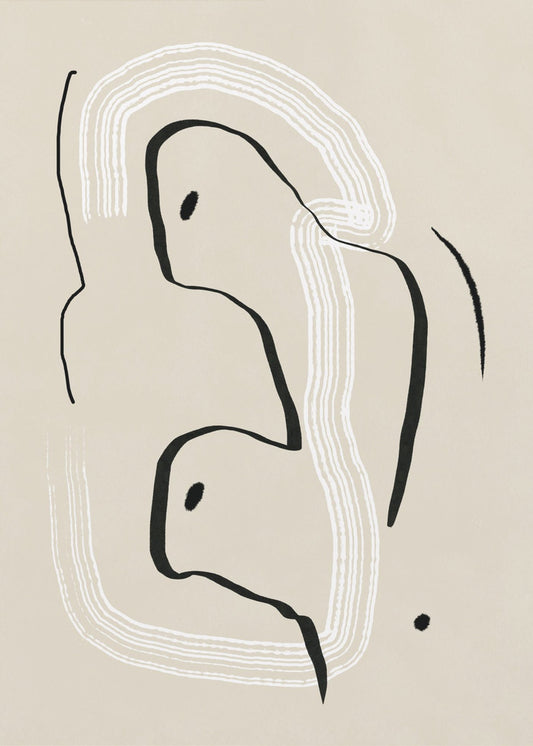 Reclining nude line art | Canvas