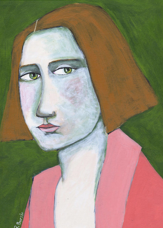 Woman in Pink Jacket | Canvas