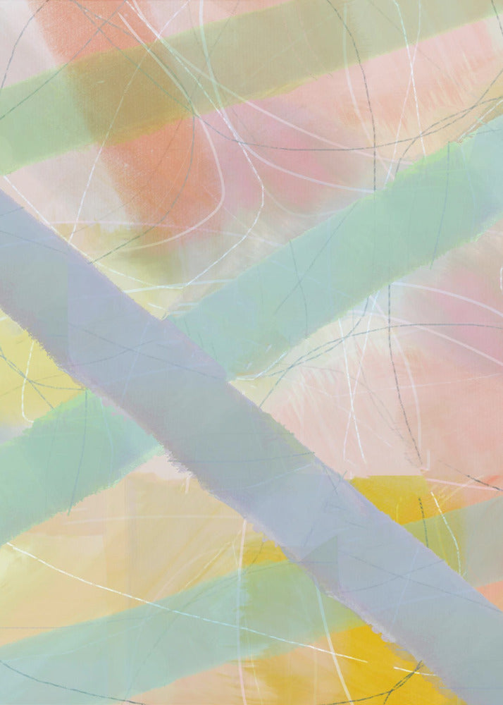 Soft Abstract Shapes 3 | Canvas