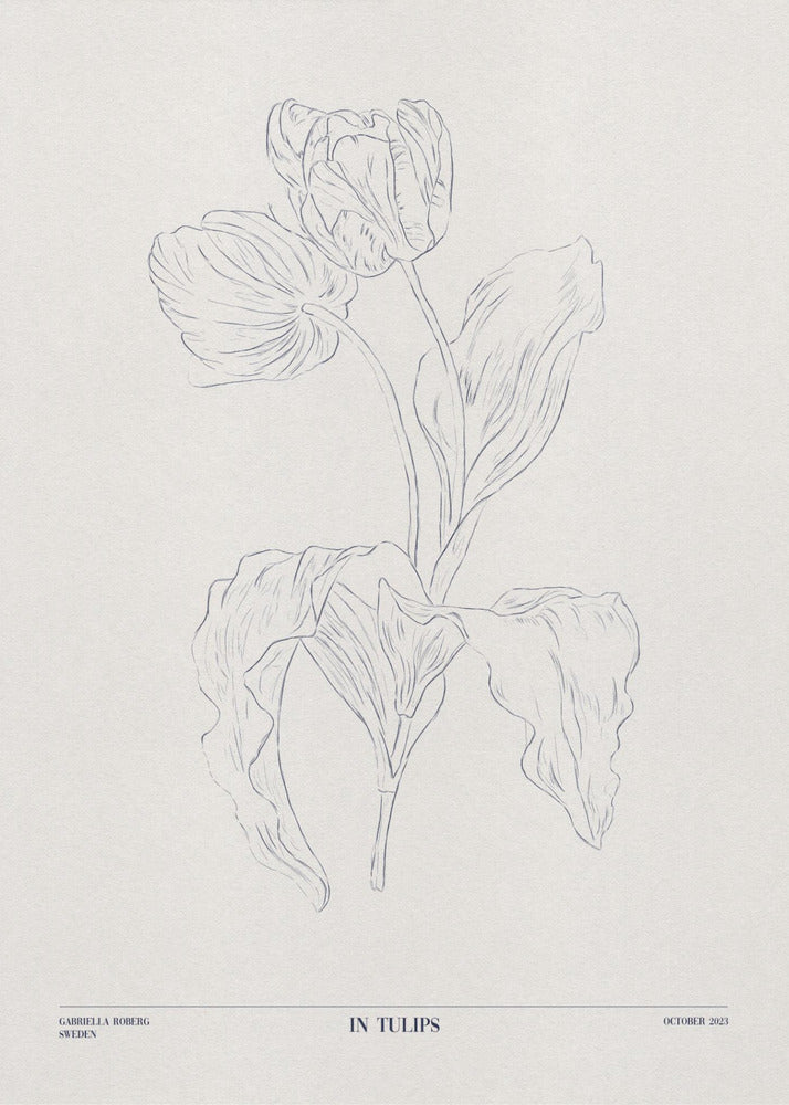 In Tulips (blue) | Canvas