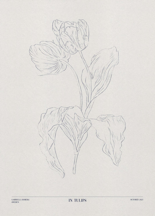 In Tulips (blue) | Canvas