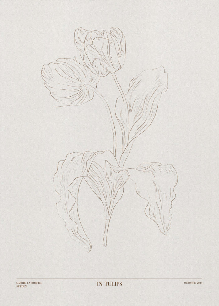 In Tulips (brown) | Canvas