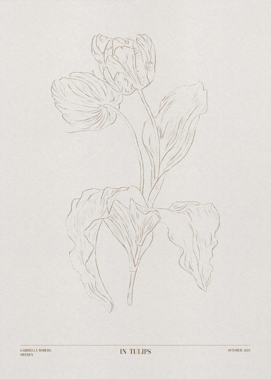 In Tulips (brown) | Canvas