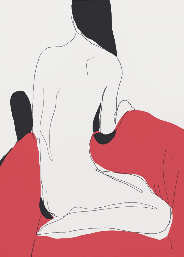 Nude Figure in a Dynamic Pose | Canvas