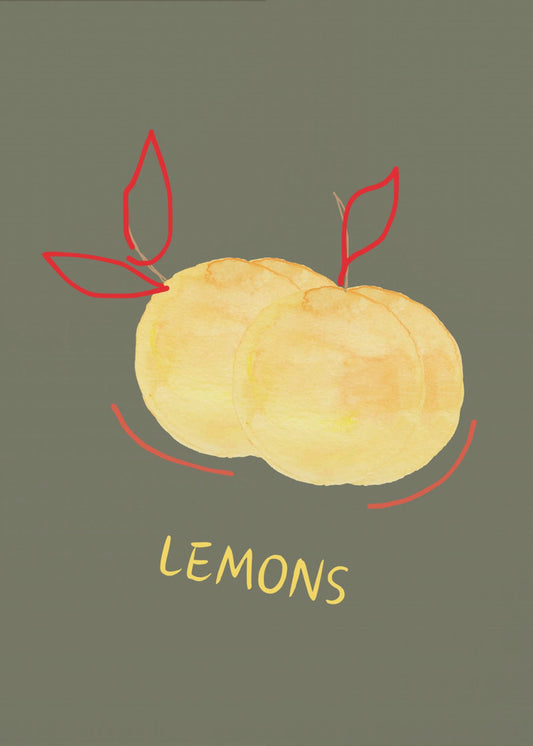 Lemons in Green | Poster