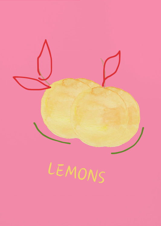 Lemons in Pink | Poster