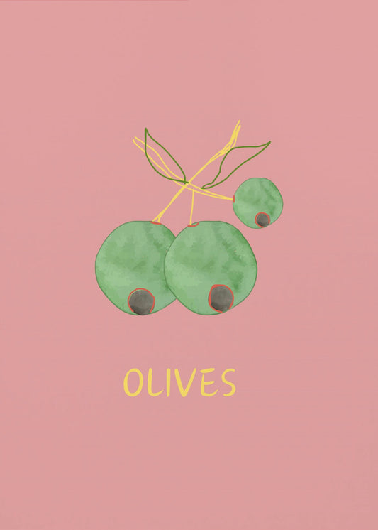 Olives in Pink | Canvas