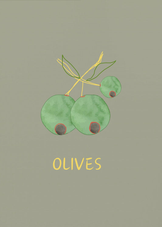 Olives in Green | Canvas