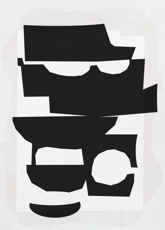 Black and White Cut Out Shapes 1 | Poster