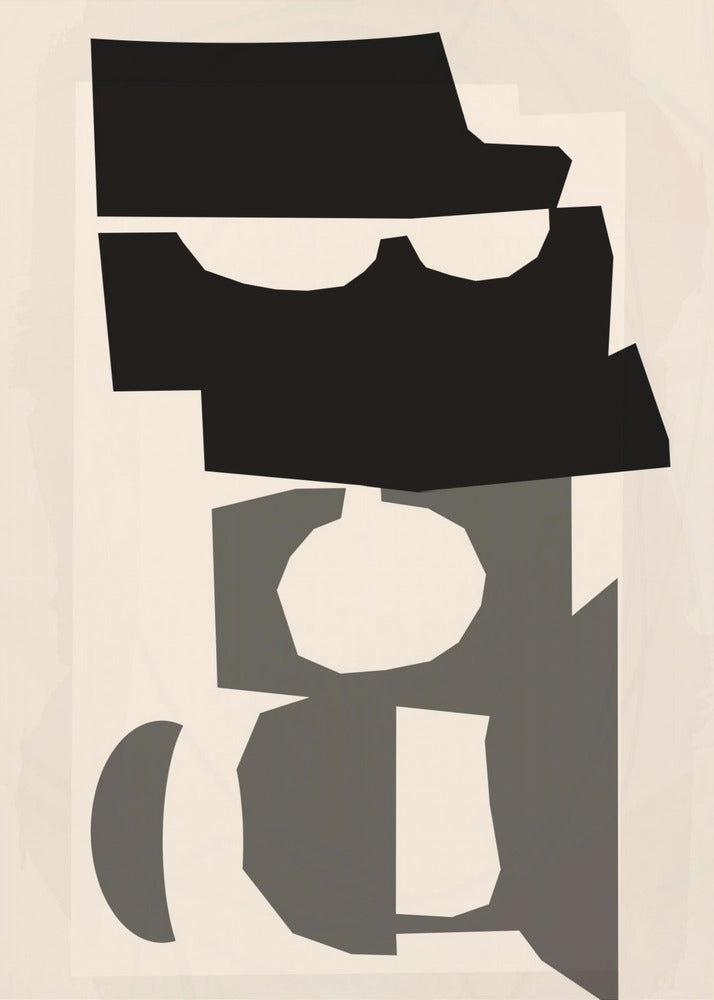 Black and White Cut Out Shapes 2 | Canvas