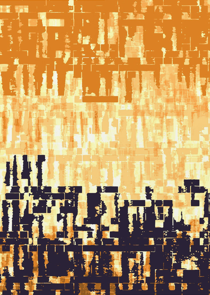 Orange and Black Color Palette with Pixelated Textures | Canvas