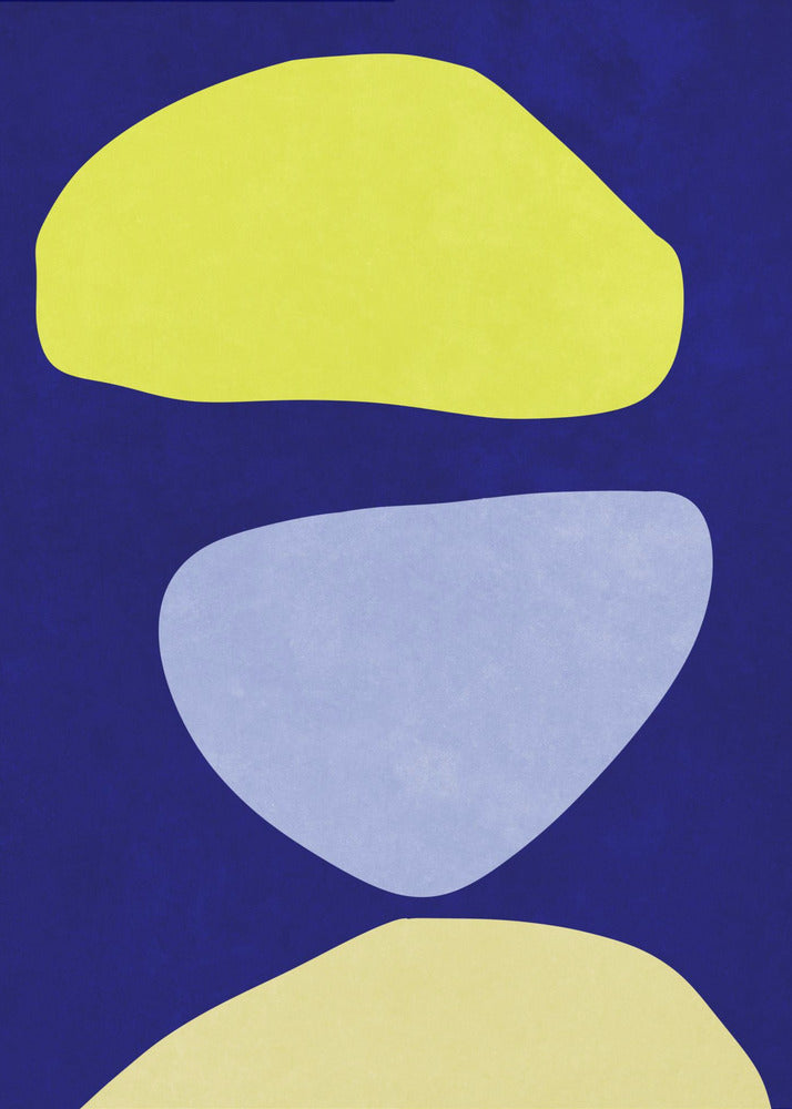Abstract Forms Blue and yellow | Poster