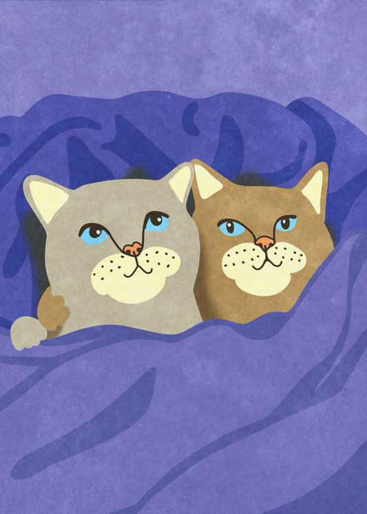 Cats in Bed | Canvas