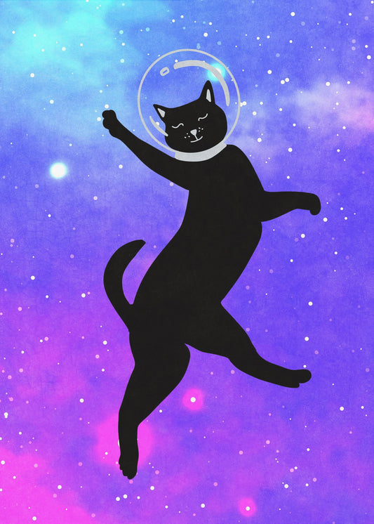Happy Space Cat | Canvas