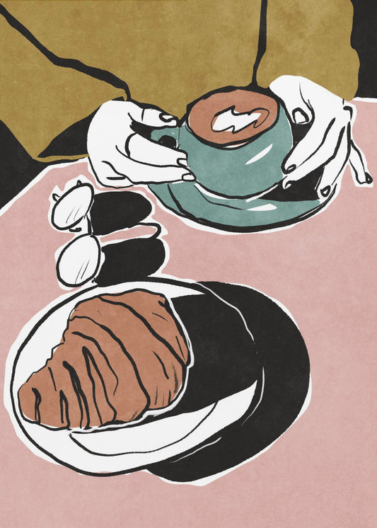 Croissant et café au lait | Poster