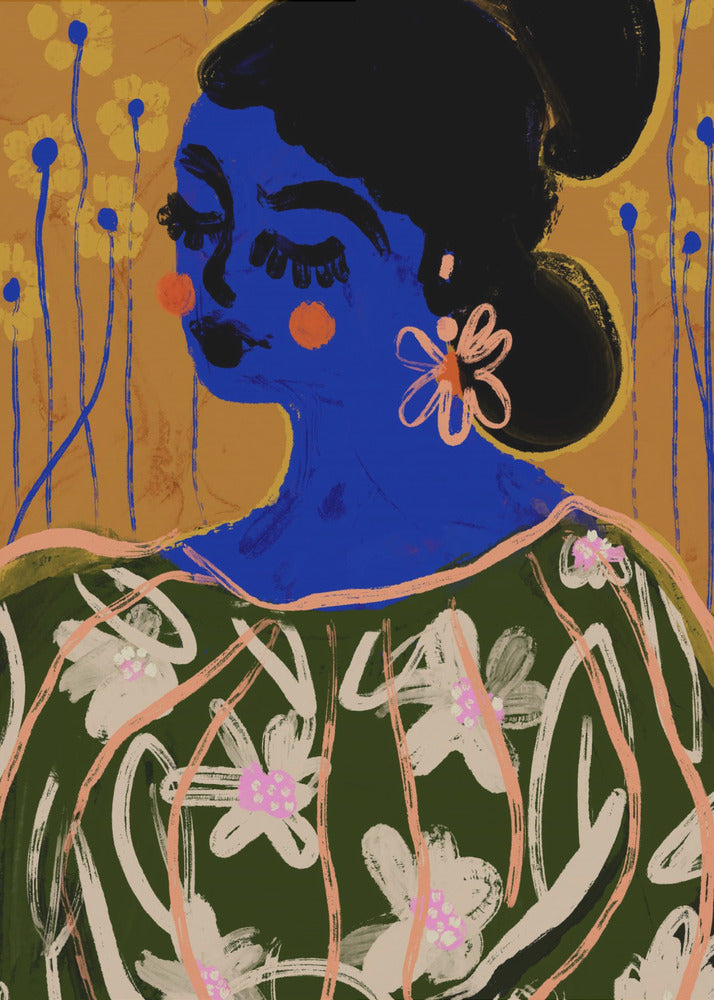 Blue Blossom Muse | Canvas