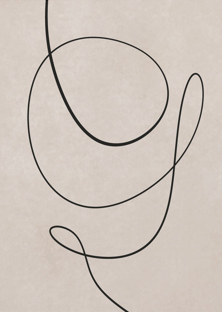 Minimal Line Art Abstract Drawing 01 | Canvas