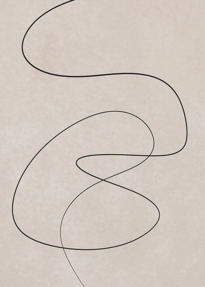 Minimal Line Art Abstract Drawing 02 | Canvas