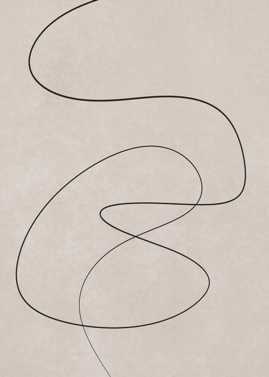 Minimal Line Art Abstract Drawing 02 | Canvas