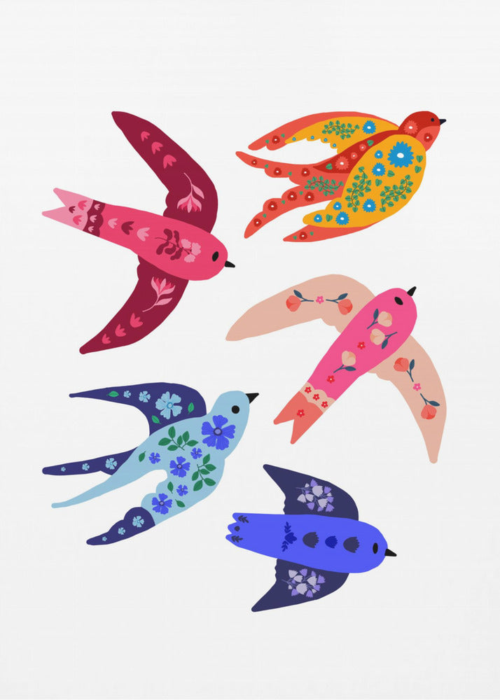 Whimsical birds | Canvas