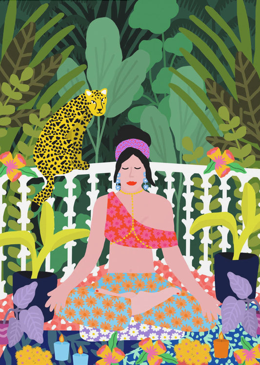 Woman In Lotus Position | Canvas
