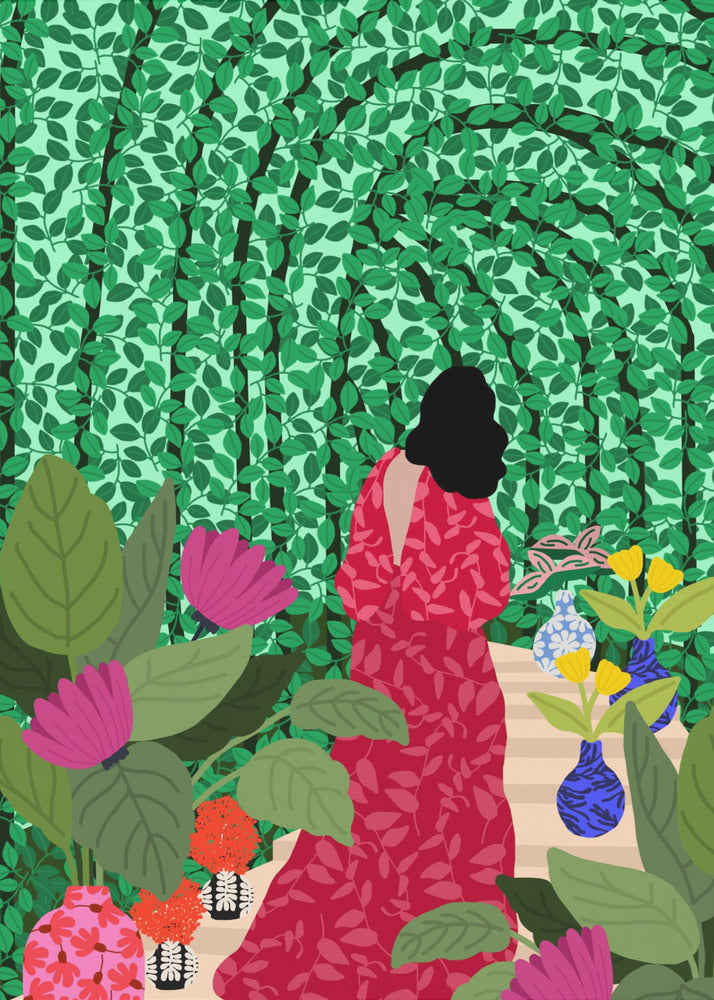Girl At Her Garden | Poster