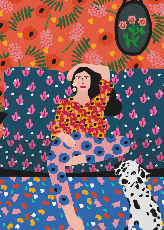 Girl In the Sofa | Canvas