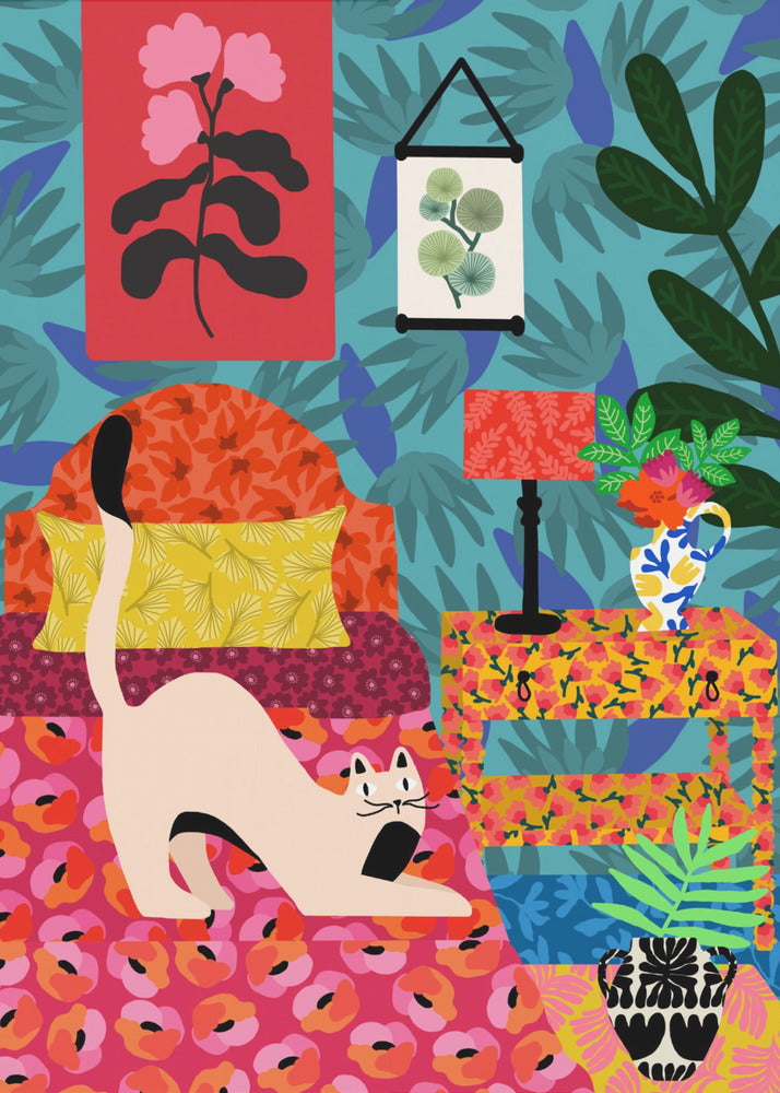 Floral Purr-adise | Poster