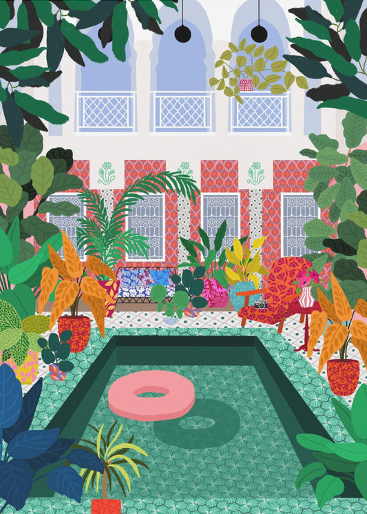 Enjoying the Pool | Canvas