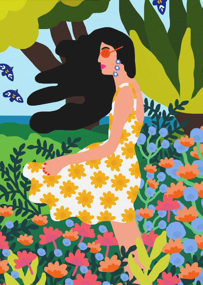 Floral Summer Girl | Poster