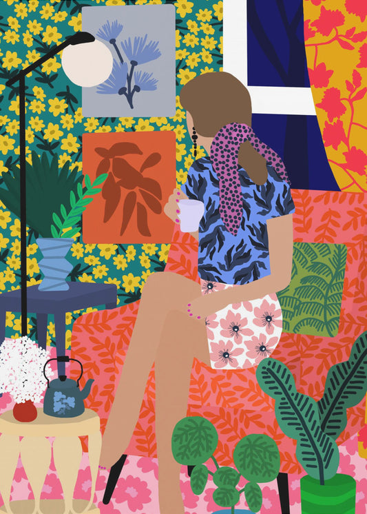 Tea time girl | Canvas