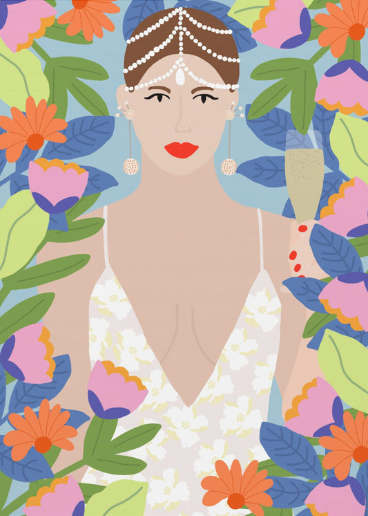 Summer Queen in Flowers | Canvas