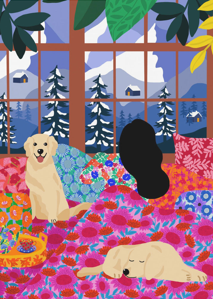 In Bed Looking At the View | Canvas