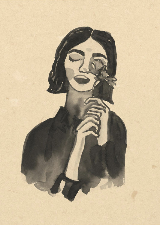 Girl With Flower | Poster