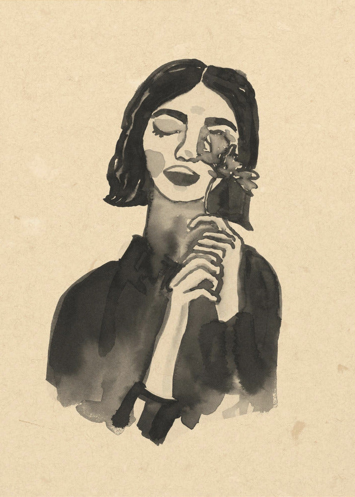 Girl With Flower | Canvas