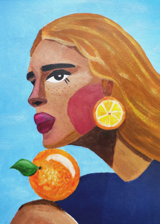 Woman With Orange | Poster