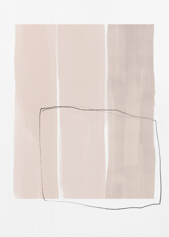 Delicate Black Line Sketch Overlay | Canvas