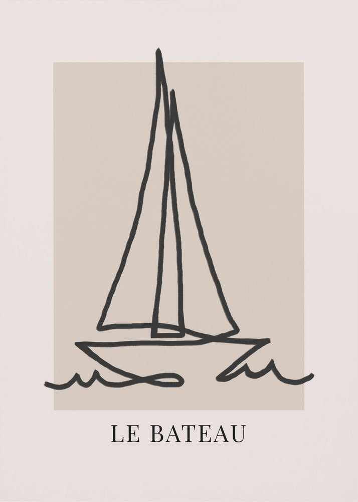 Le Bateau Black | Canvas