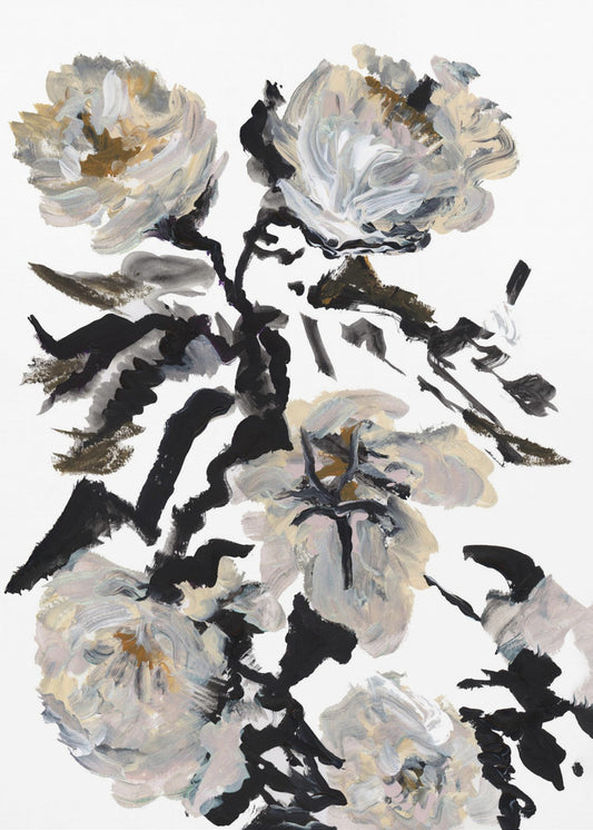 Le Jardin Botanique Black and White Flower | Canvas