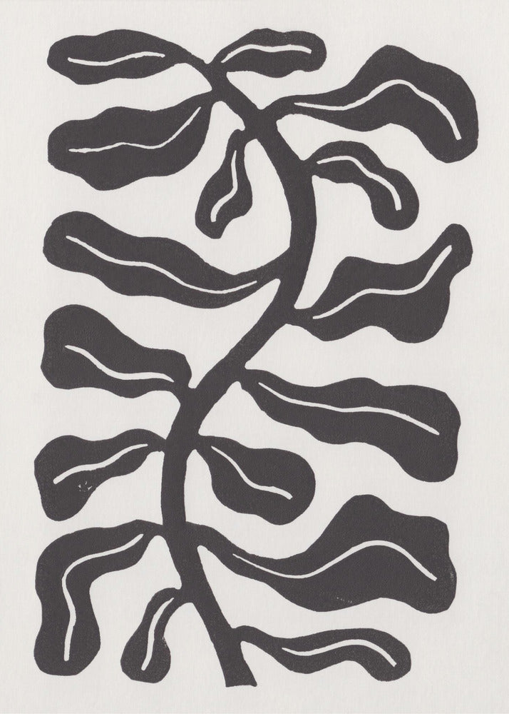 Wind Kissed Plant / Chalkboard Black | Poster