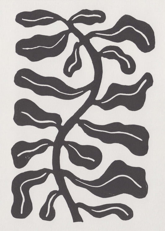 Wind Kissed Plant / Chalkboard Black | Poster