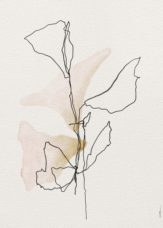 Minimal Bloom Lines | Canvas