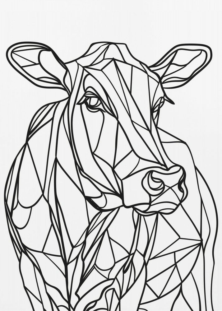 Line Cow | Canvas