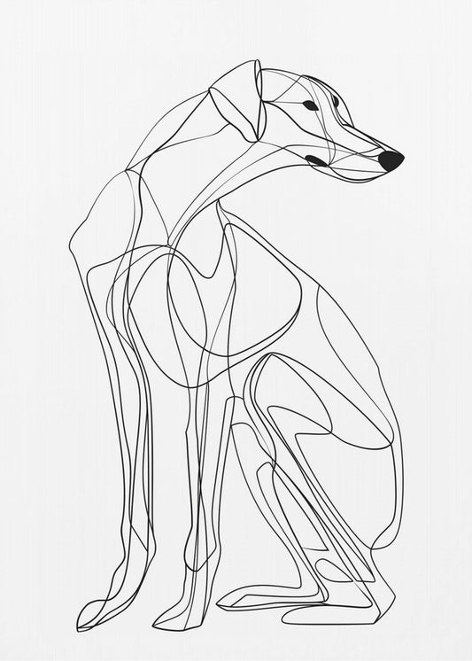 Line Dog | Canvas