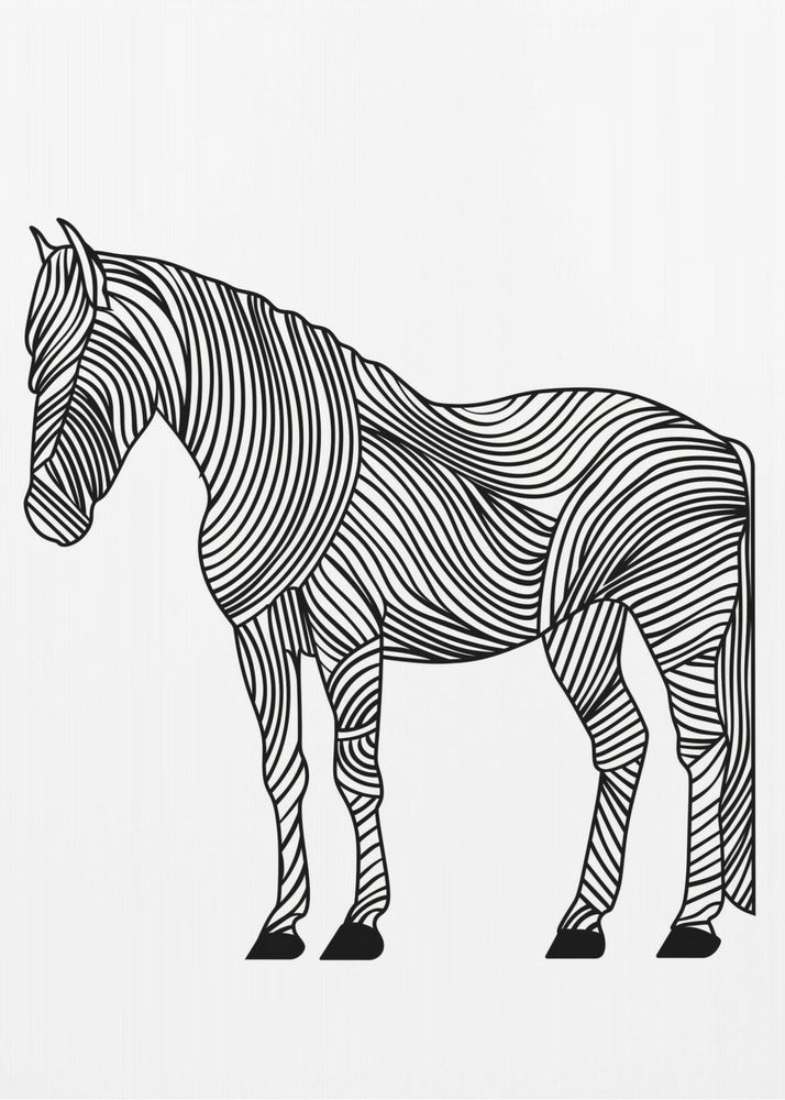 Lines art Horse | Poster